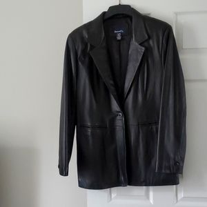 100%leather jacket blazer